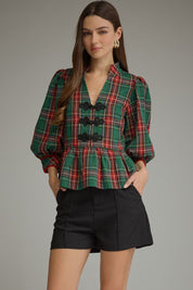 The Nutcracker Green Plaid Top