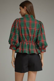 The Nutcracker Green Plaid Top