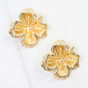 Althea Textured Flower Earring Gold