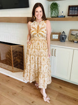 The Calina Tropical Maxi Dress